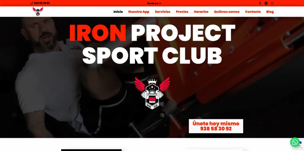 paginas web presupuesto  - Gimnasio Mollet